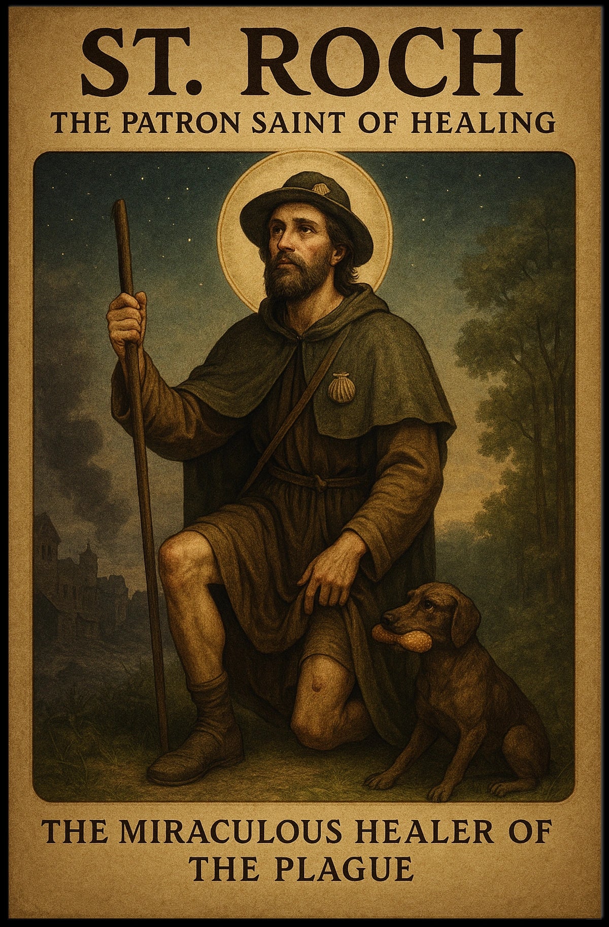St. Roch The Patron Saint of Healing Poster