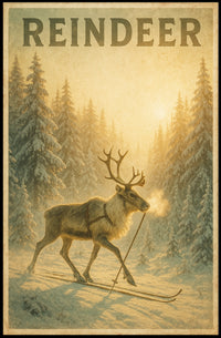 Reindeer In Winter Wonderland Poster