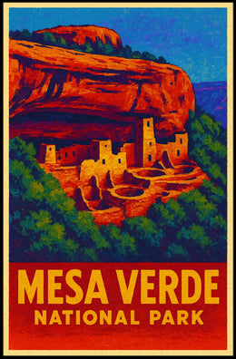 Mesa Verde Vintage Travel Collectors Poster