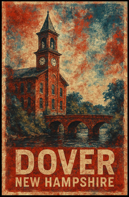 Dover NH Scenic Vintage Travel Decor Poster
