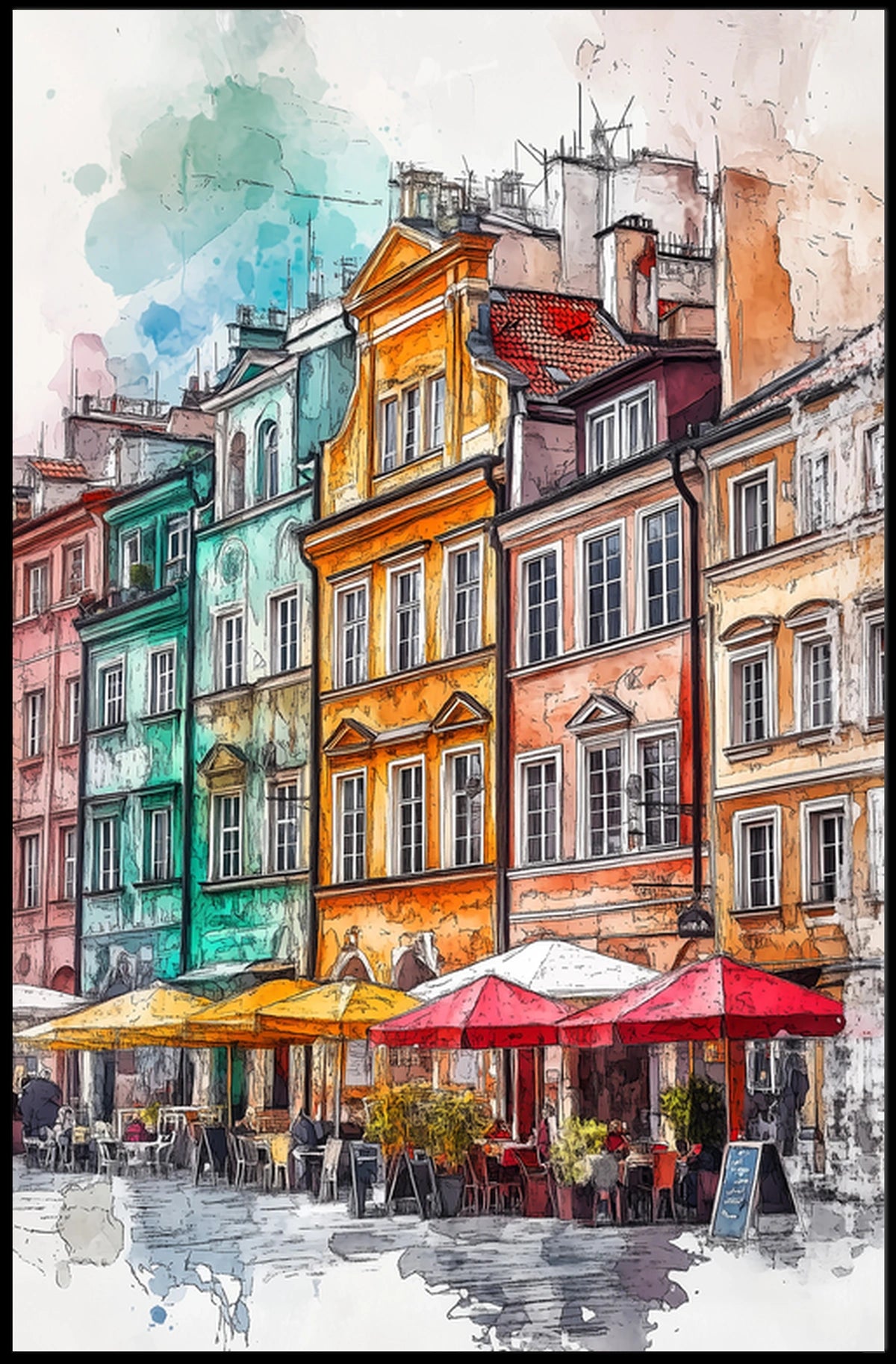 Poland Warsaw Old Town Square Poster