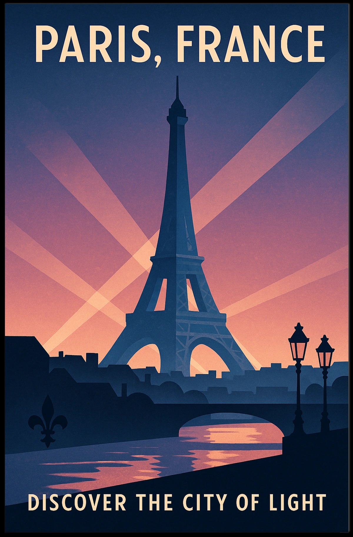 Discover Paris The City Of Light Poster