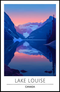 Lake Louise Tranquility Travel Art Poster