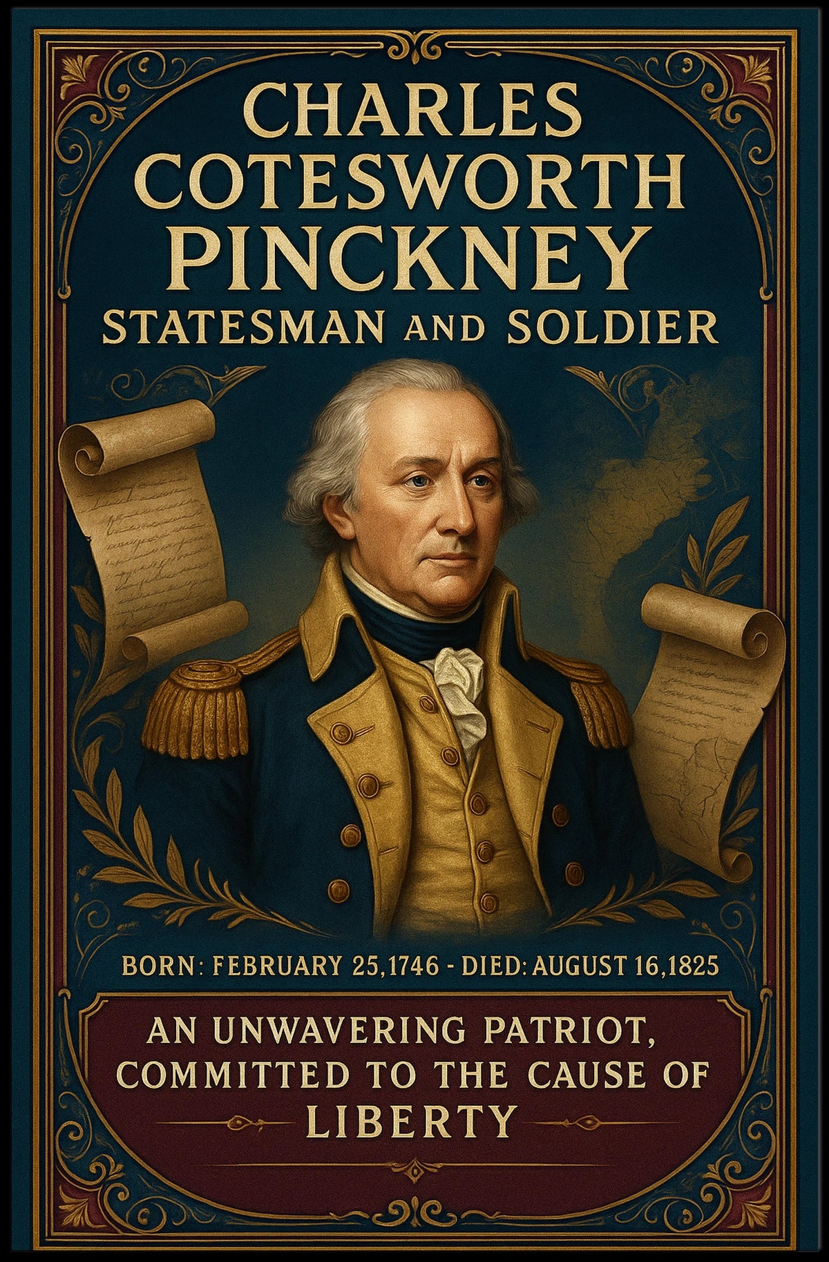 Charles Cotesworth Pinckney Statesman and Soldier Poster