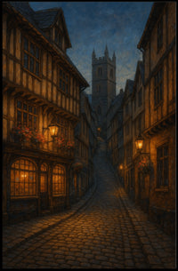 Dartmouth Old Town Charm St. Saviour Lane Travel Poster