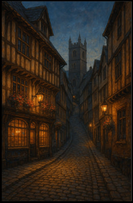 Dartmouth Old Town Charm St. Saviour Lane Travel Poster