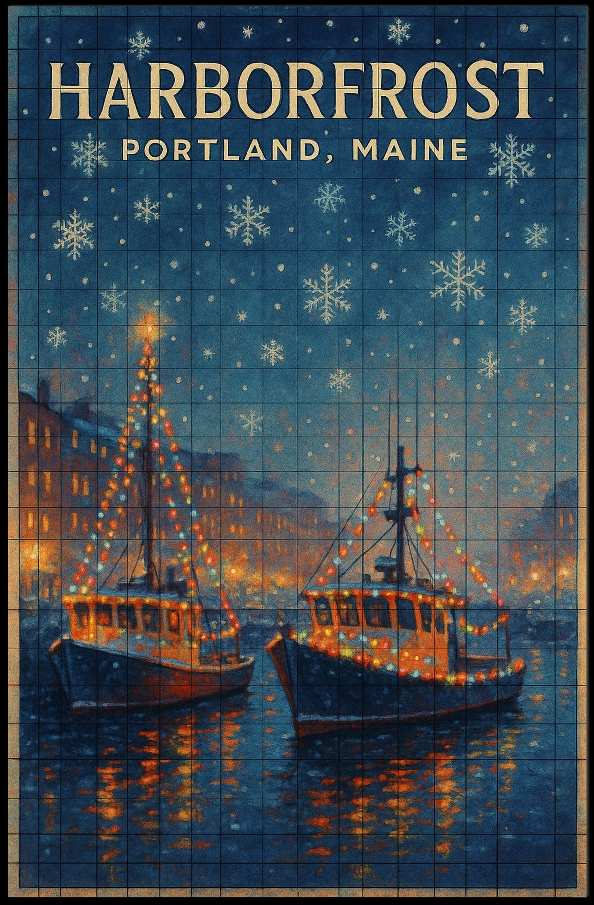 Harborfrost In Portland, Maine Poster