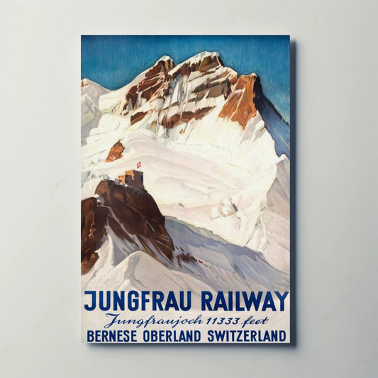 Jungfrau Railway - Switzerland Vintage Travel Poster