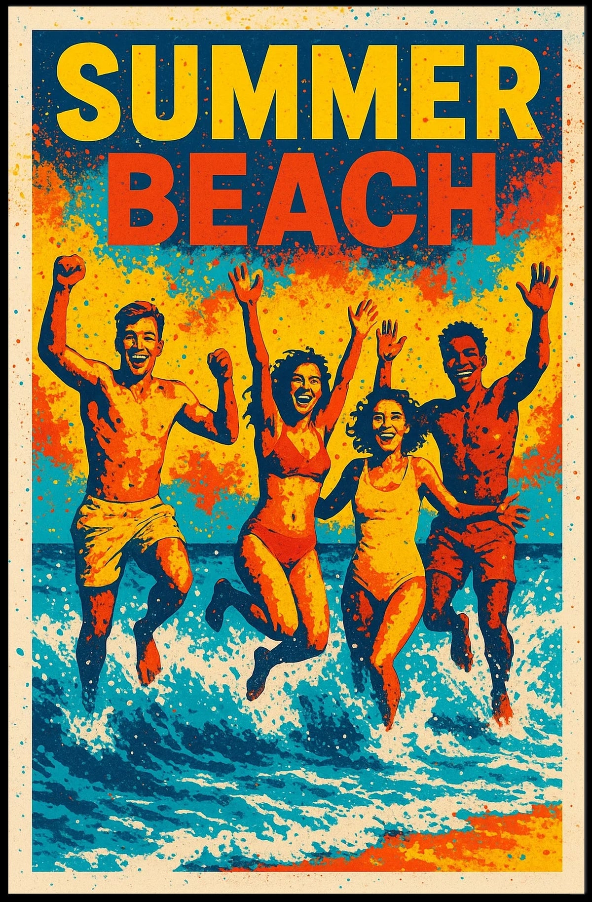 Summer Beach Vibes Poster