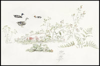 Serene Waterfowl Scene: Vintage Nature Animal Poster