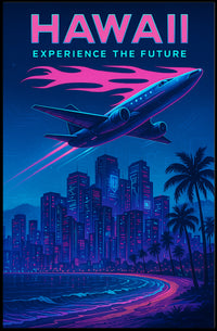 Hawaii Experience the Future Poster PosterGoat