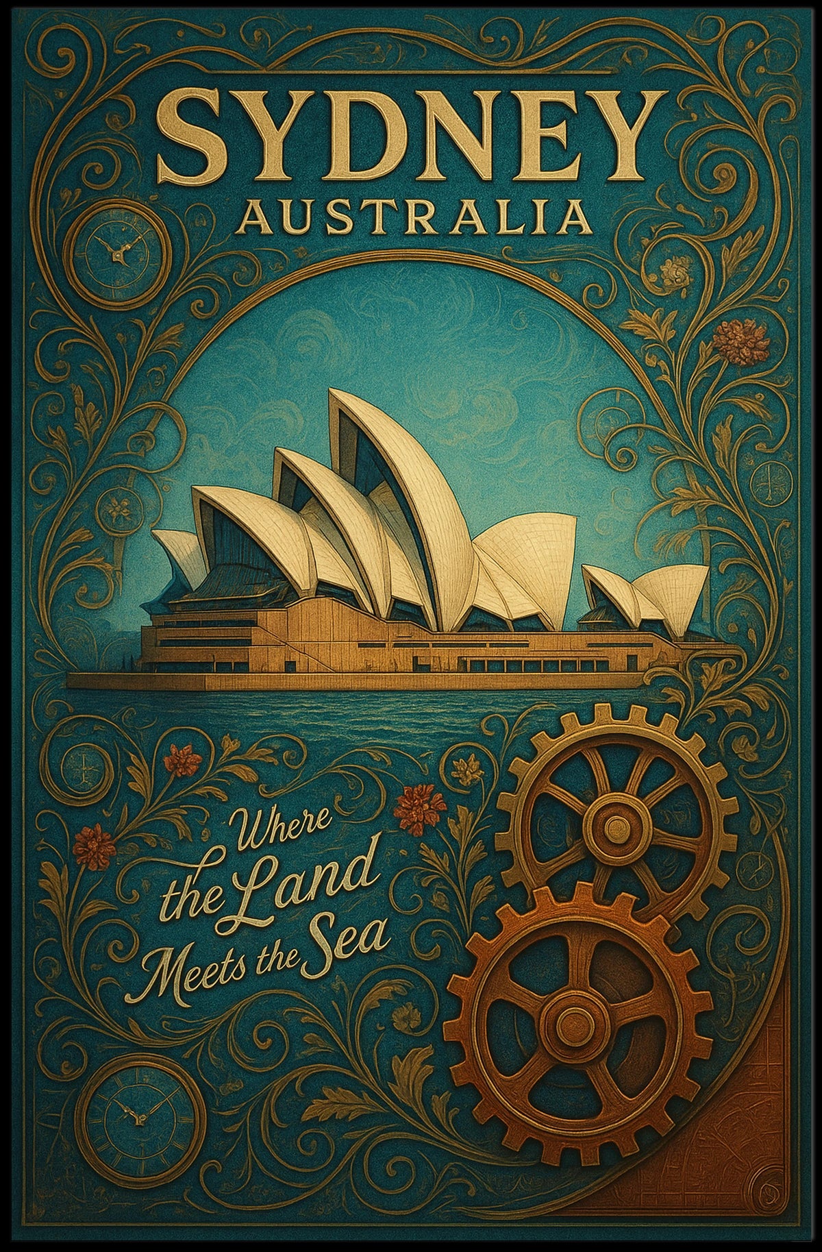 Sydney, Australia Where the Land Meets the Sea Poster