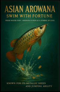 Asian Arowana Swim with Fortune Poster