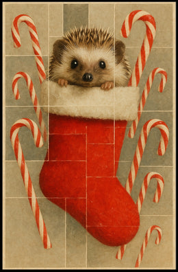 Holiday Cheer With A Hedgehog Poster