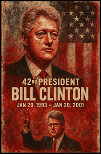 Bill Clinton 42nd President Poster