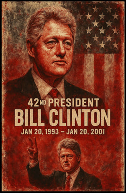 Bill Clinton 42nd President Poster