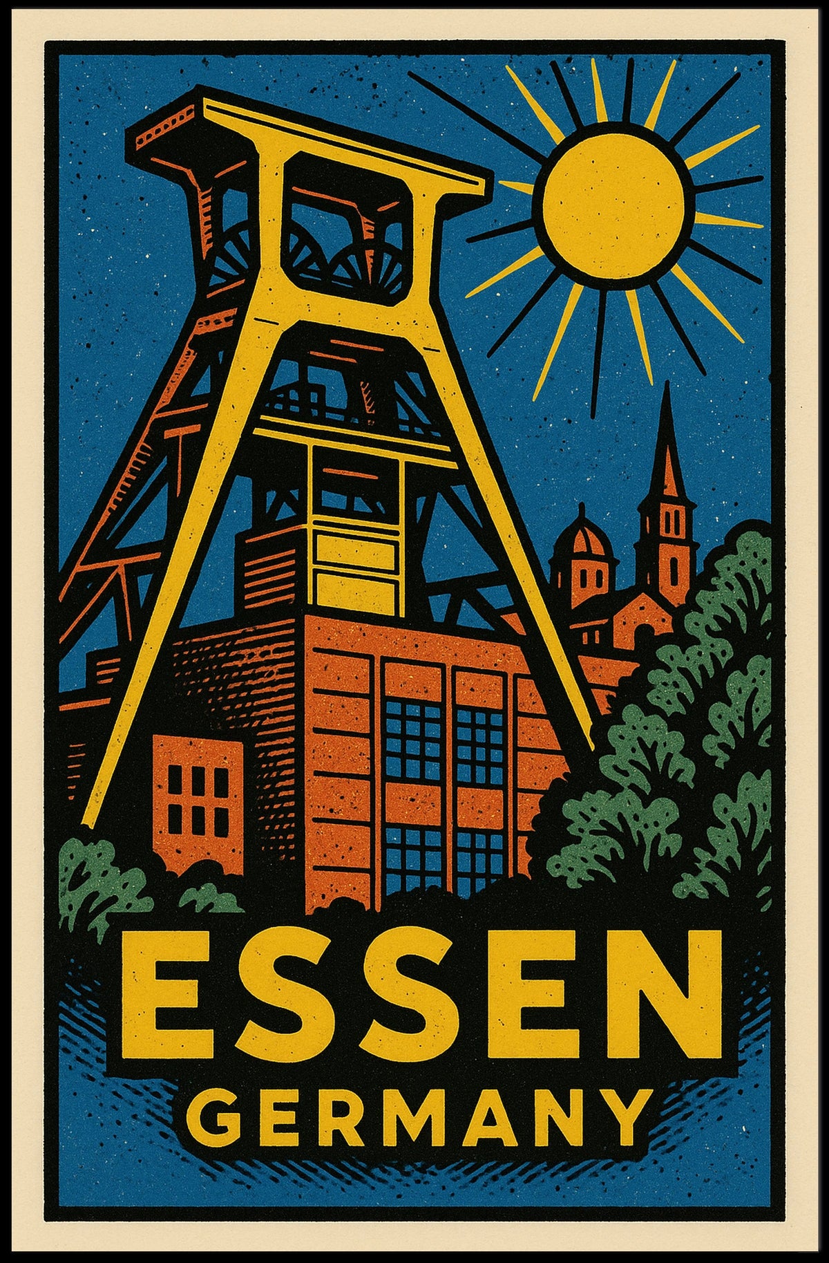 Essen, Germany Industrial Heritage Poster