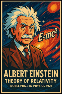 Einstein Relativity Theory Scenic Science Wall Art Wanderlust Educational Gift Poster