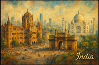 Iconic Landmarks of India Poster