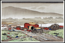 Serene Edo-Period Landscape Art Poster: Cultural or Heritage Poster