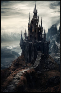 Enchanted Castle On A Cliff Poster