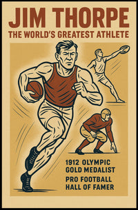 Jim Thorpe Legendary Athlete Poster