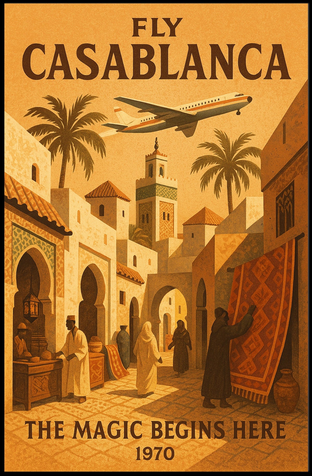 Fly Casablanca The Magic Begins Here Poster
