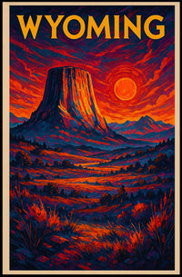 Wyoming Landscape Poster