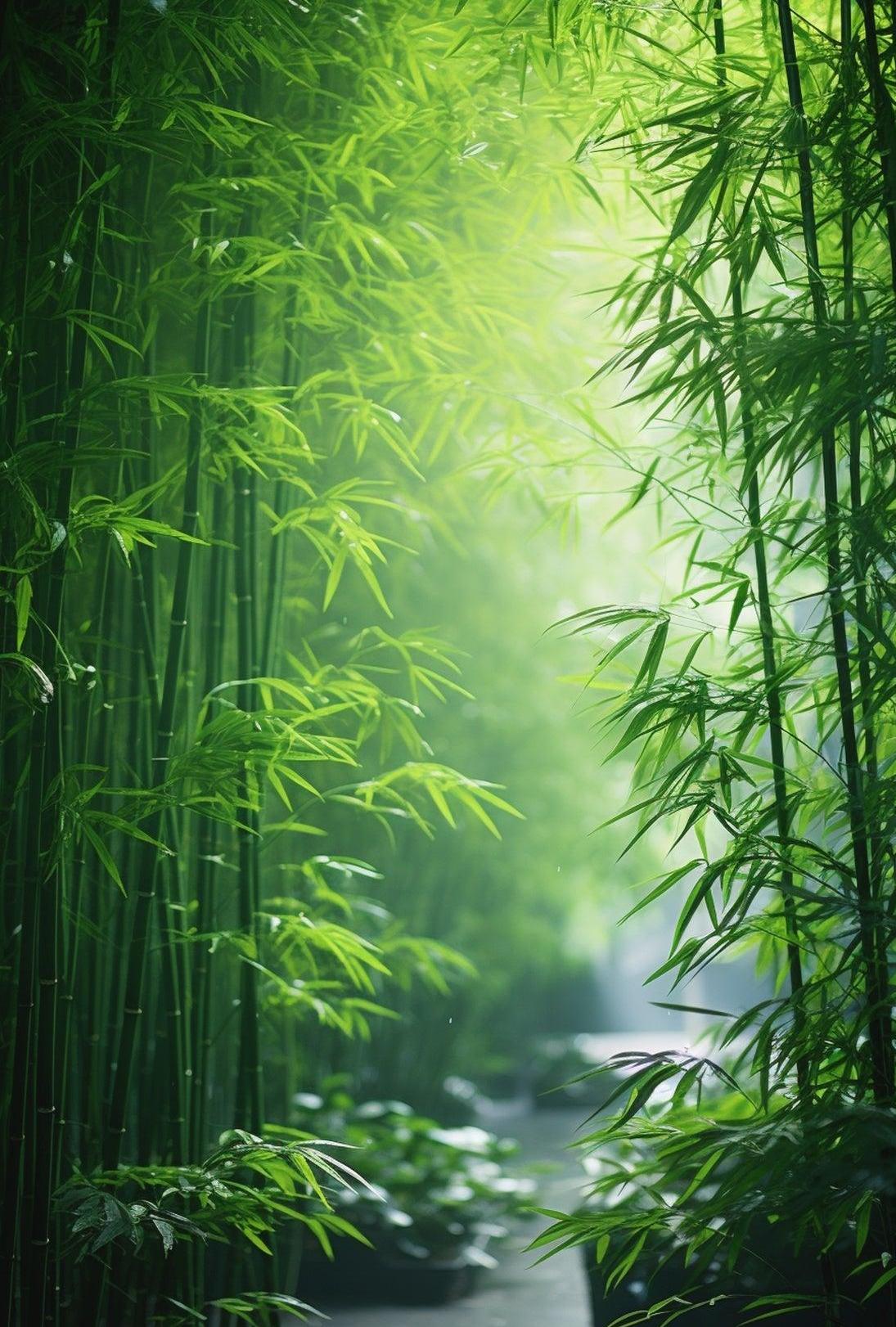 Enchanting Bamboo Grove in East Asian Heritage Poster