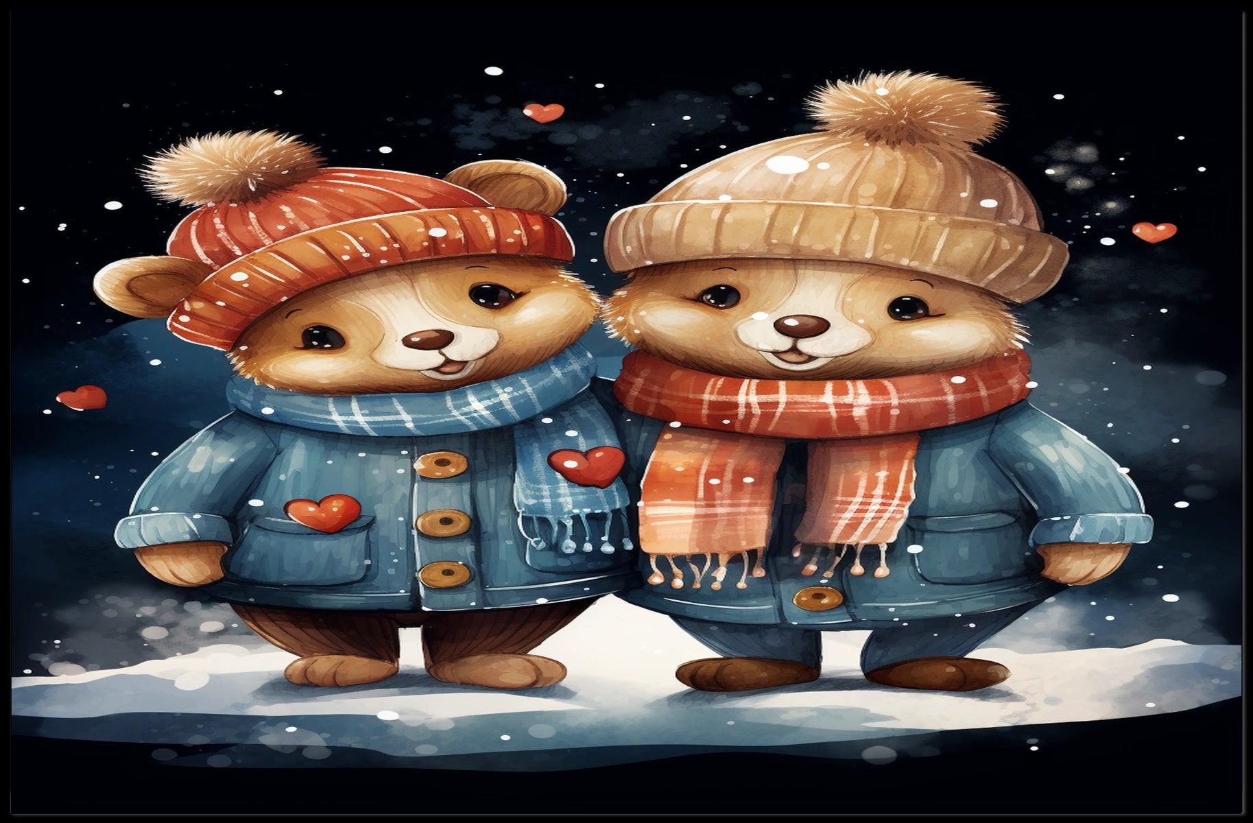 Winter Wonderland Bears Poster