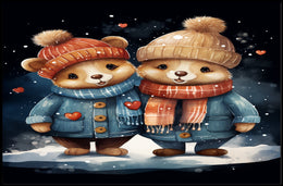 Winter Wonderland Bears Poster