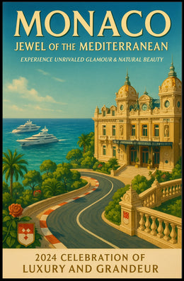 Monaco Jewel of the Mediterranean Poster