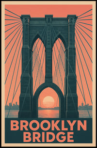 Brooklyn Bridge Elegance Travel Poster