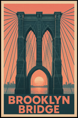 Brooklyn Bridge Elegance Travel Poster