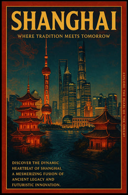 Shanghai Where Tradition Meets Tomorrow Poster
