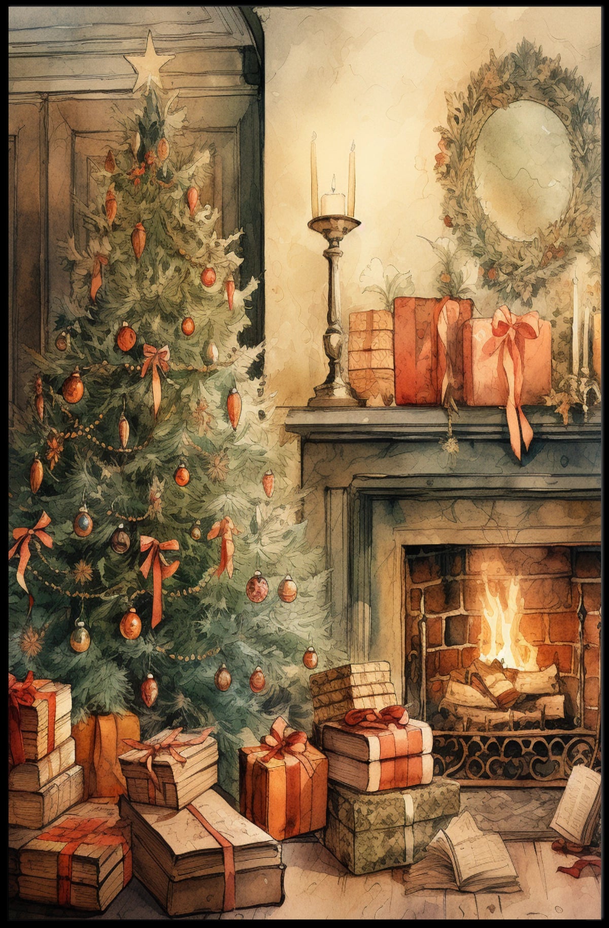 Cozy Christmas Eve Poster
