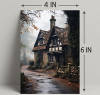 Enchanted Cottage In The Mist Poster