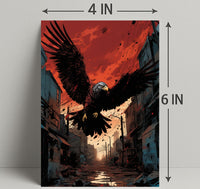 Majestic Eagle In Urban Ruins Poster PosterGoat