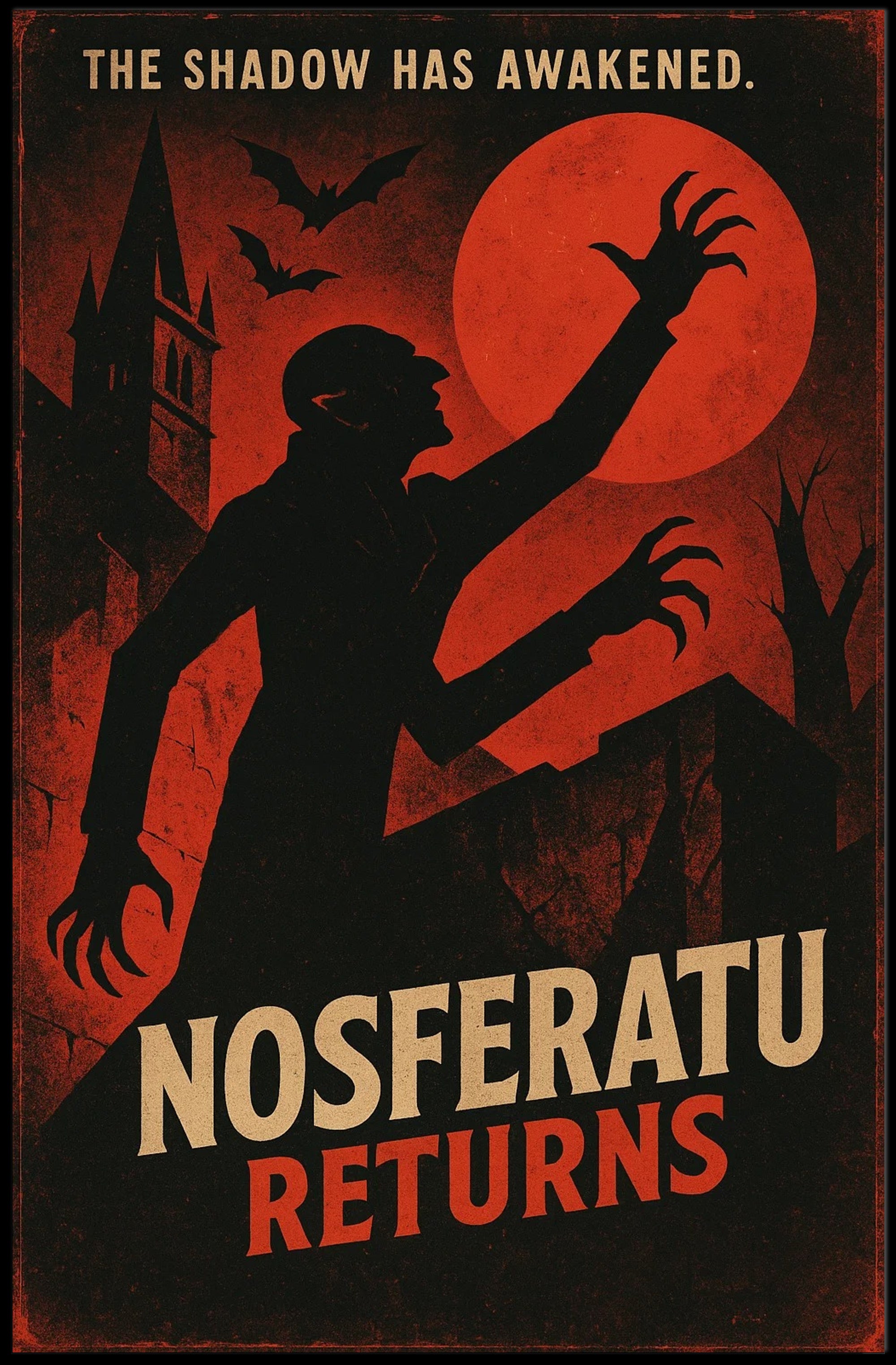 Nosferatu Eerie Gothic Horror Art Print Fantasy or Mythology Poster