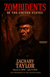 Zachary Taylor 12th President of the United States Zombidents Poster Series