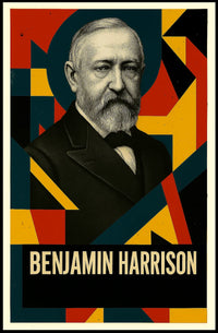 Benjamin Harrison 23rd President of the United States Abstract Pop Poster