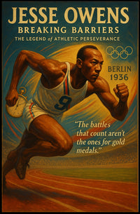 Jesse Owens Vintage Olympic Inspiration Poster Art