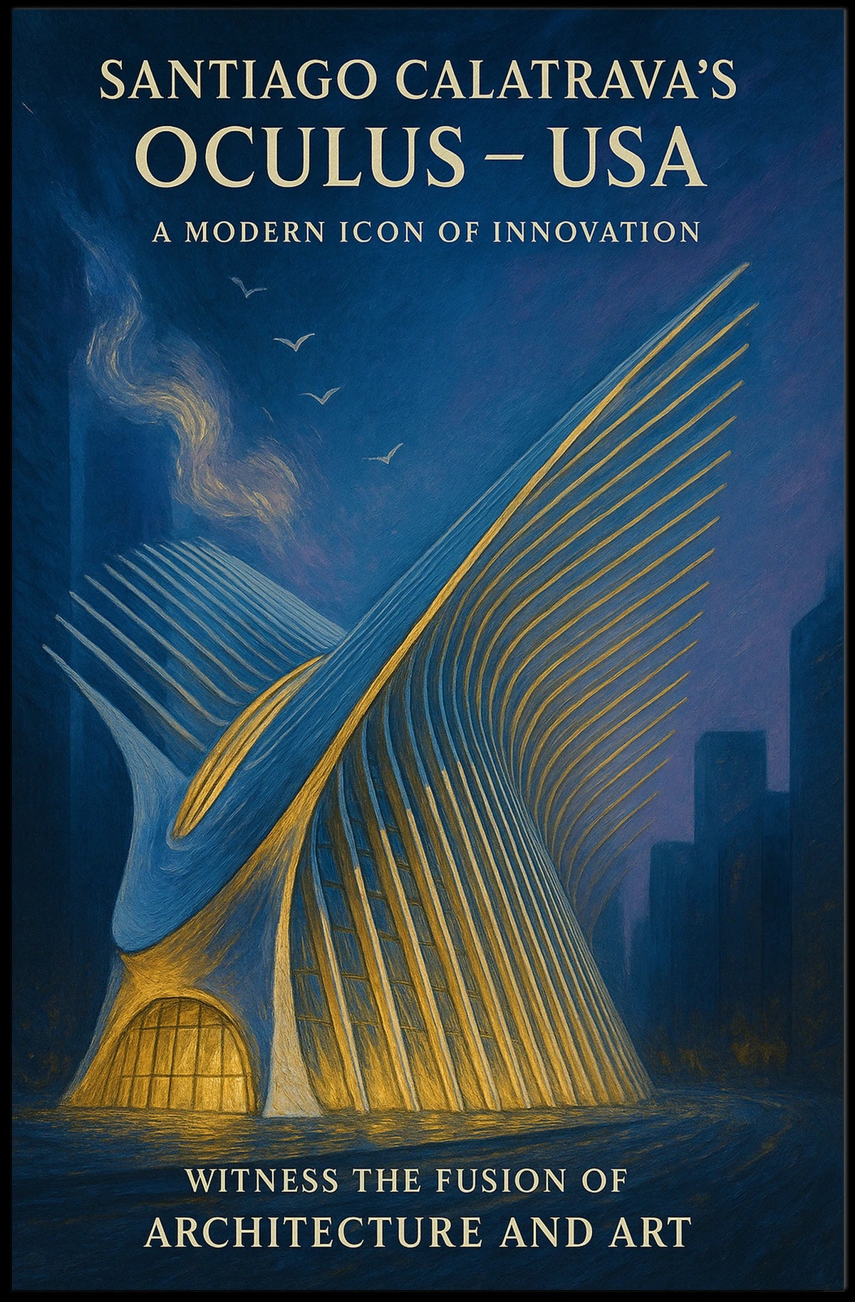 Santiago CalatravaS Oculus A Modern Poster