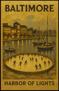 Baltimore Harbor Of Lights Poster