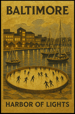 Baltimore Harbor Of Lights Poster