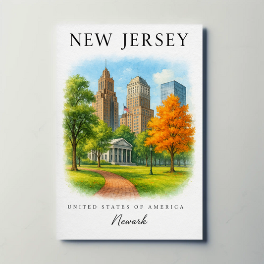 New Jersey, Newark Signature Series Vintage Travel Poster