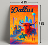Dallas - Vibrant Cityscape Poster PosterGoat