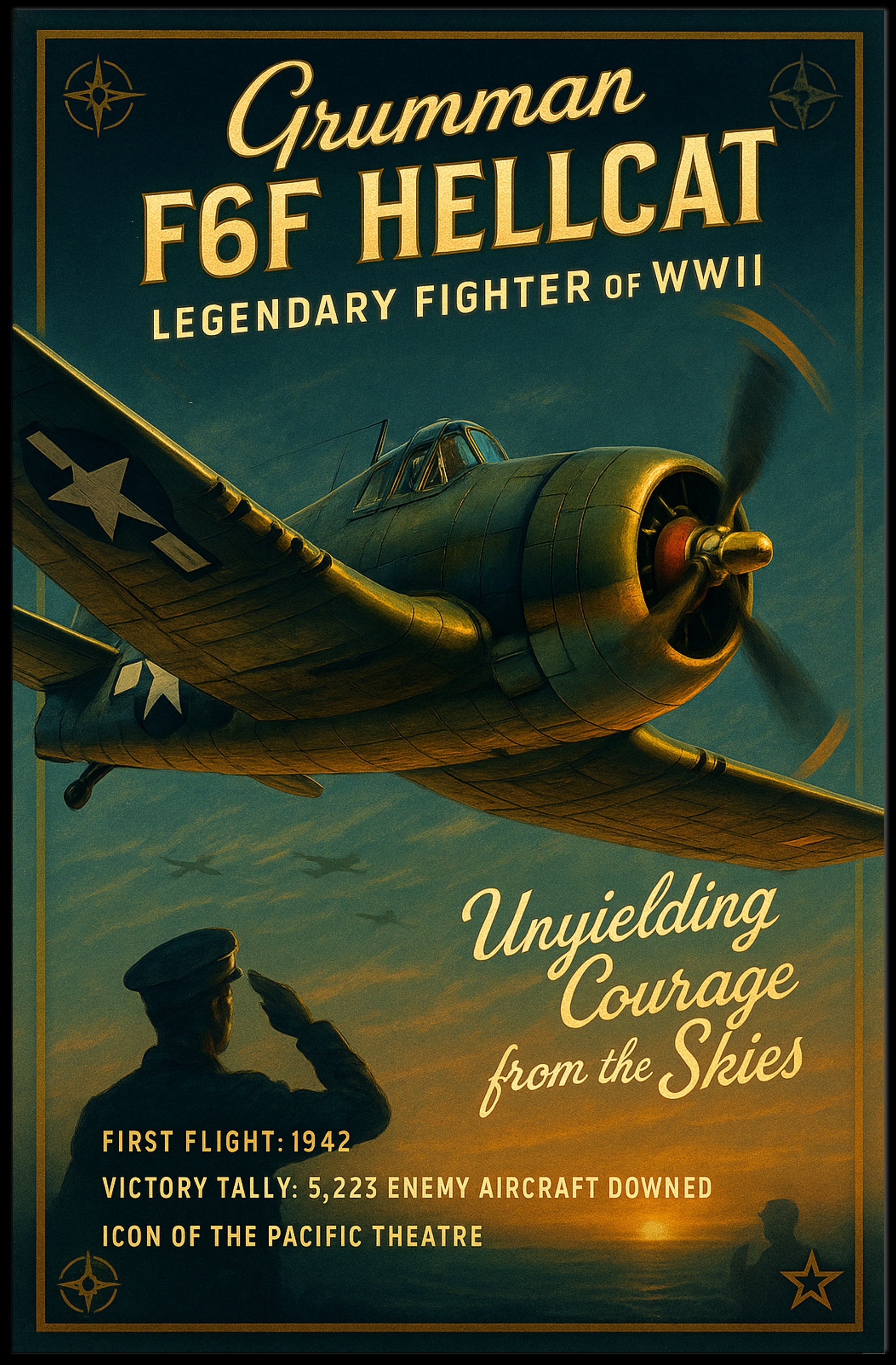 Grumman F6F Hellcat: Legendary Fighter of WWII Poster