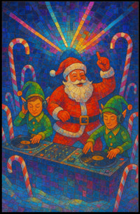 SantaS Holiday Dj Party Poster