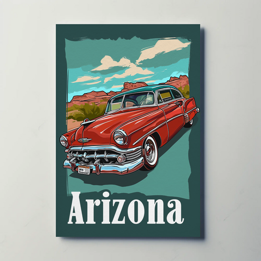 Arizona Desert Adventure Vintage Poster